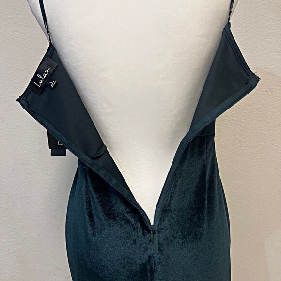 Lulus Velvet Wrap Midi Dress Sleeveless V-Neckline Adjustable Party Large NWT - Picture 8 of 10